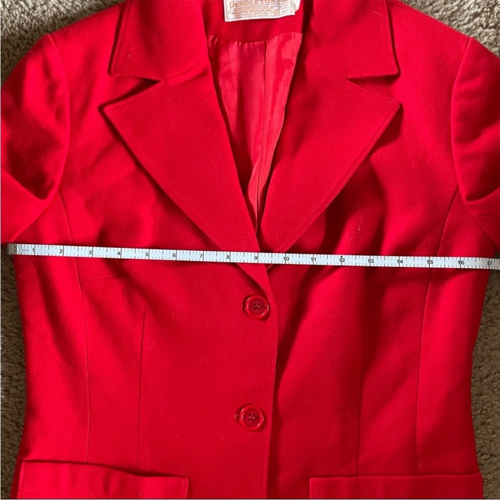 Vintage Pendleton red wool blazer suit jacket 10 (small) - Picture 10 of 10